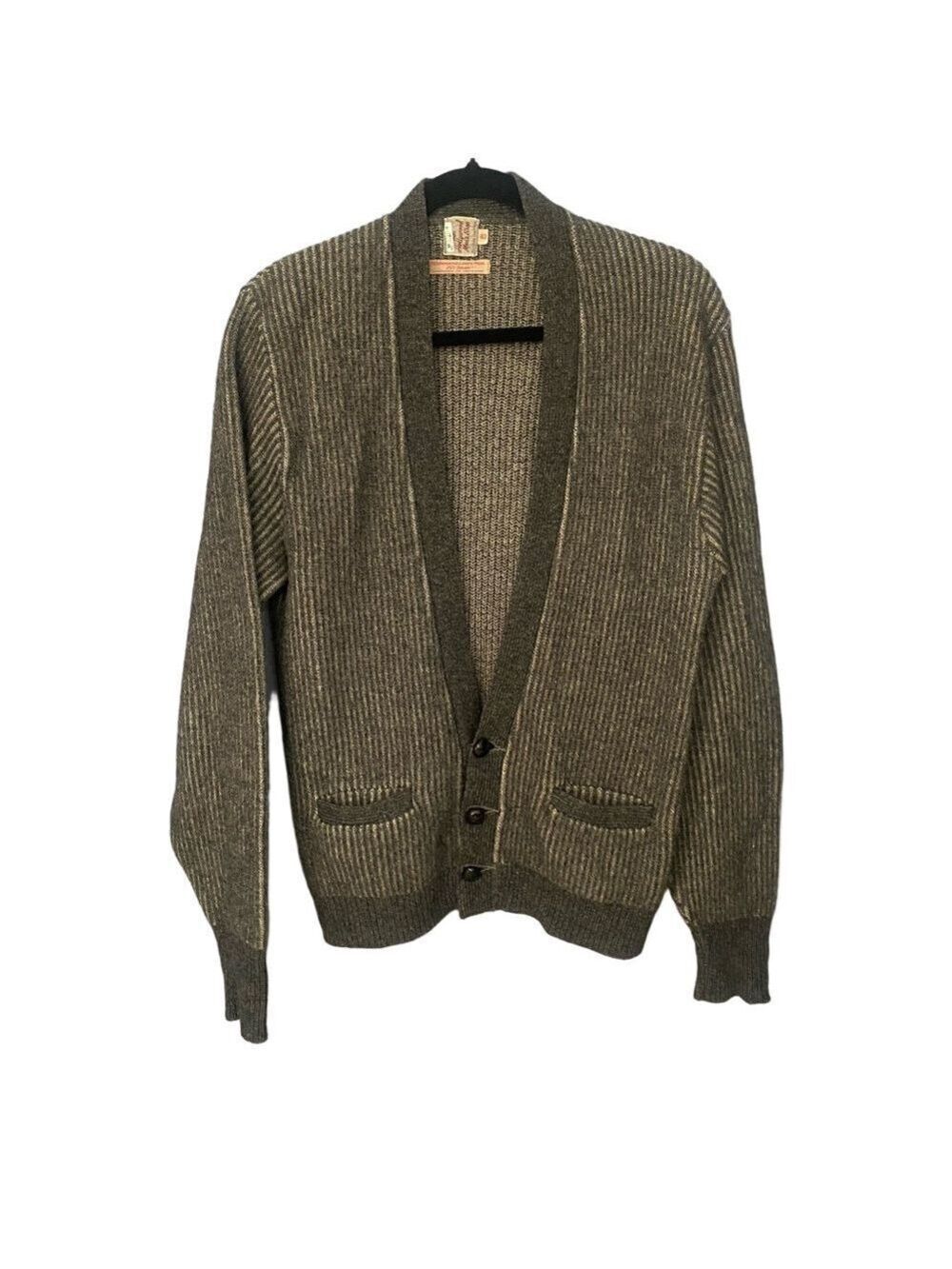 Vintage Grandpa gray Cardigan Sweater | Size 40 | Hollywood Men’s Shop
